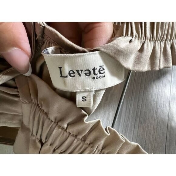 Levate Drawstring Ruched Linen Dress Small - Picture 3 of 5